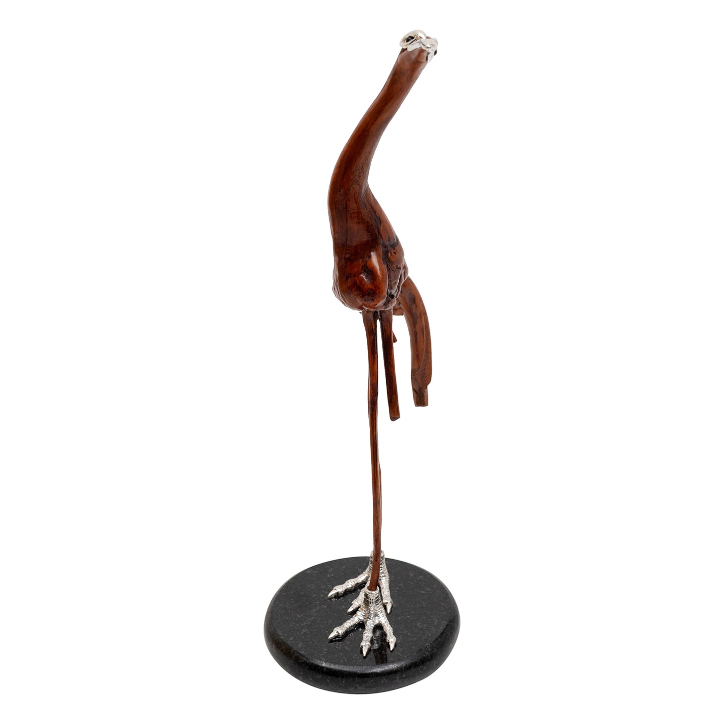 Keyaki Wood Crane Sculpture