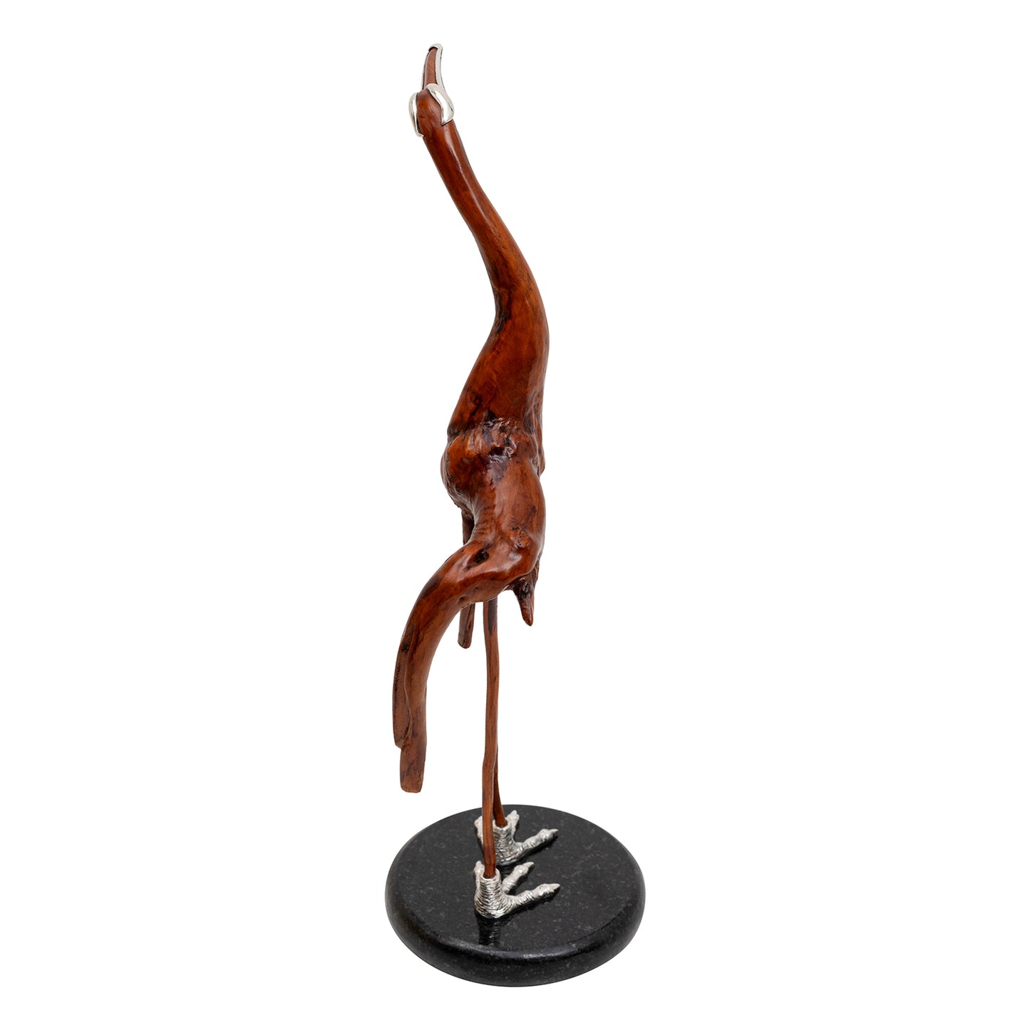Keyaki Wood Crane Sculpture