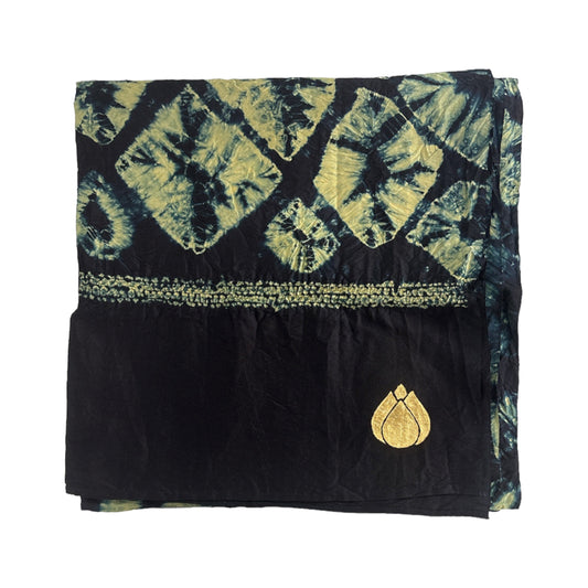 Hand-Dyed and Woven Shibori Shawl