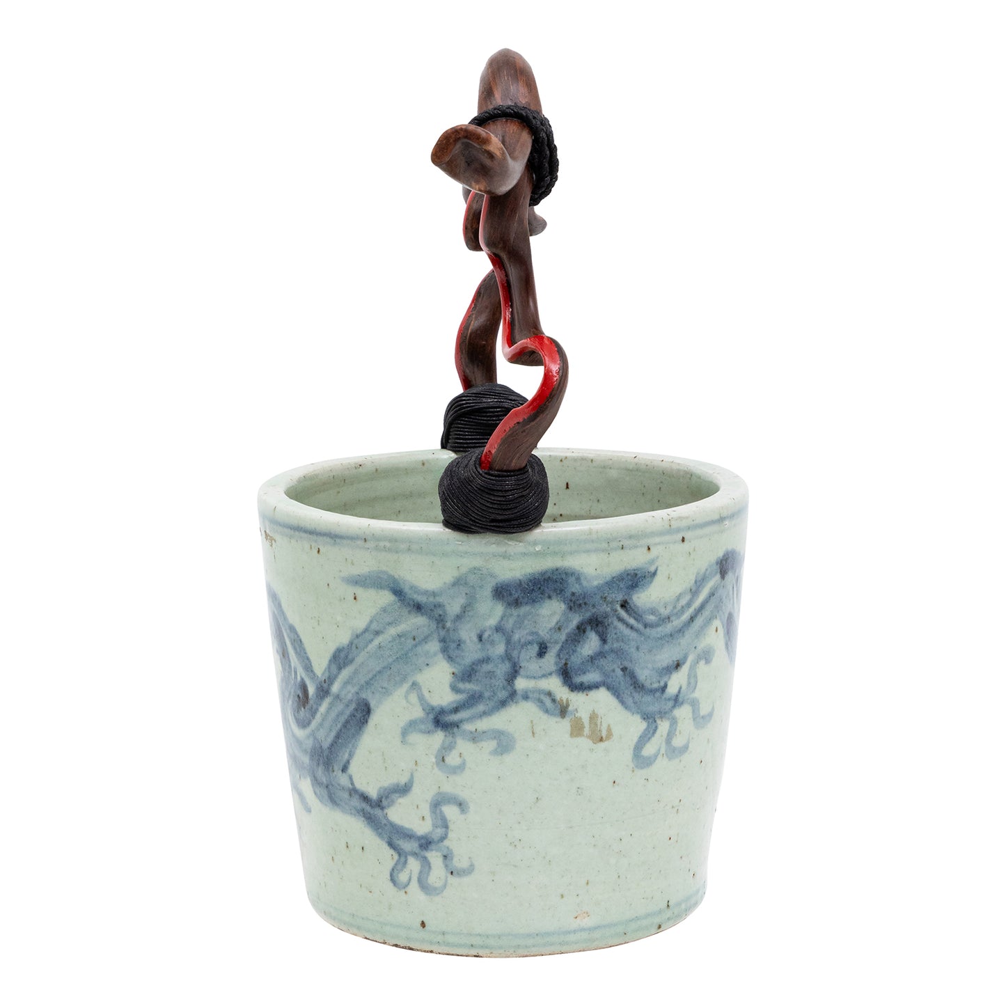 19th Century Ceramic Bucket with Dragon Design