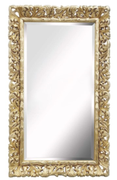 Victorian- Style Mirror with Gold Leaf Ornate Frame