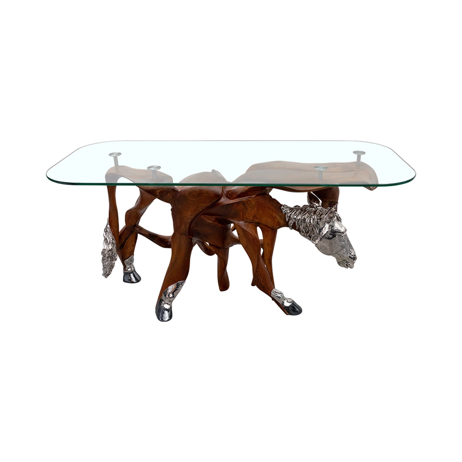 Horse Teak Root Console Table
