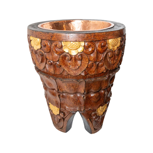 Carved Coconut Wine Bucket