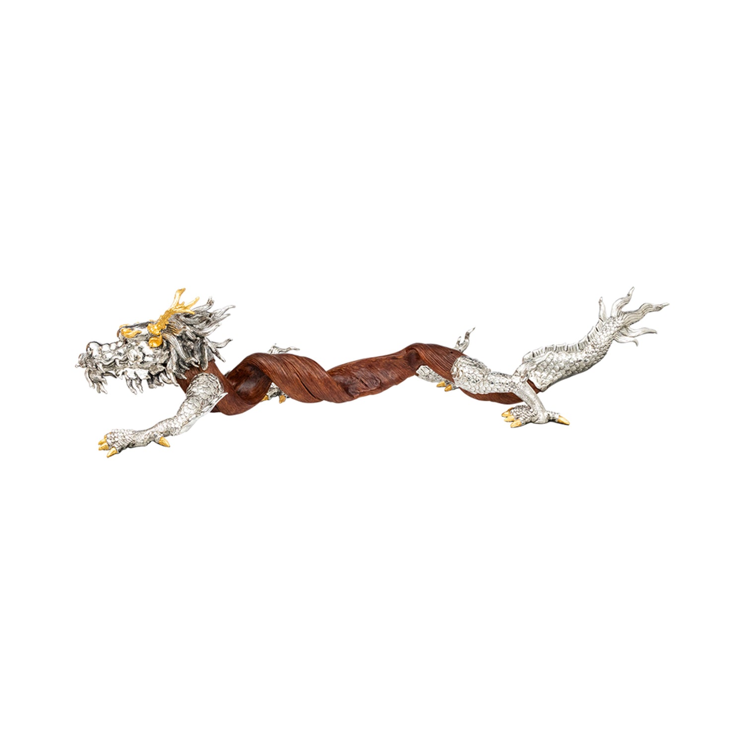 Swirling Dragon Liana Wood Sculpture