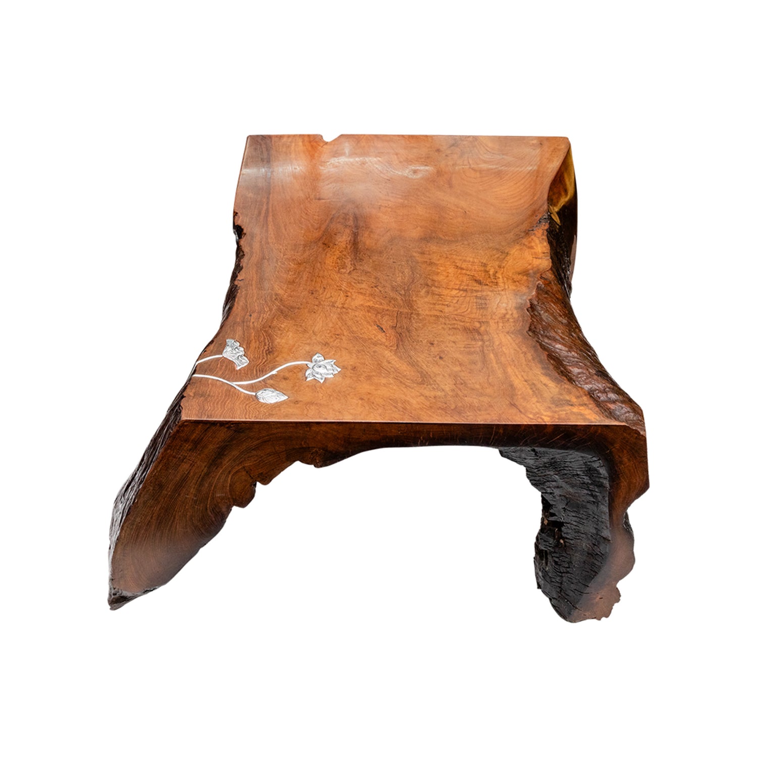 Floating Silver Lotus Teak Root Table