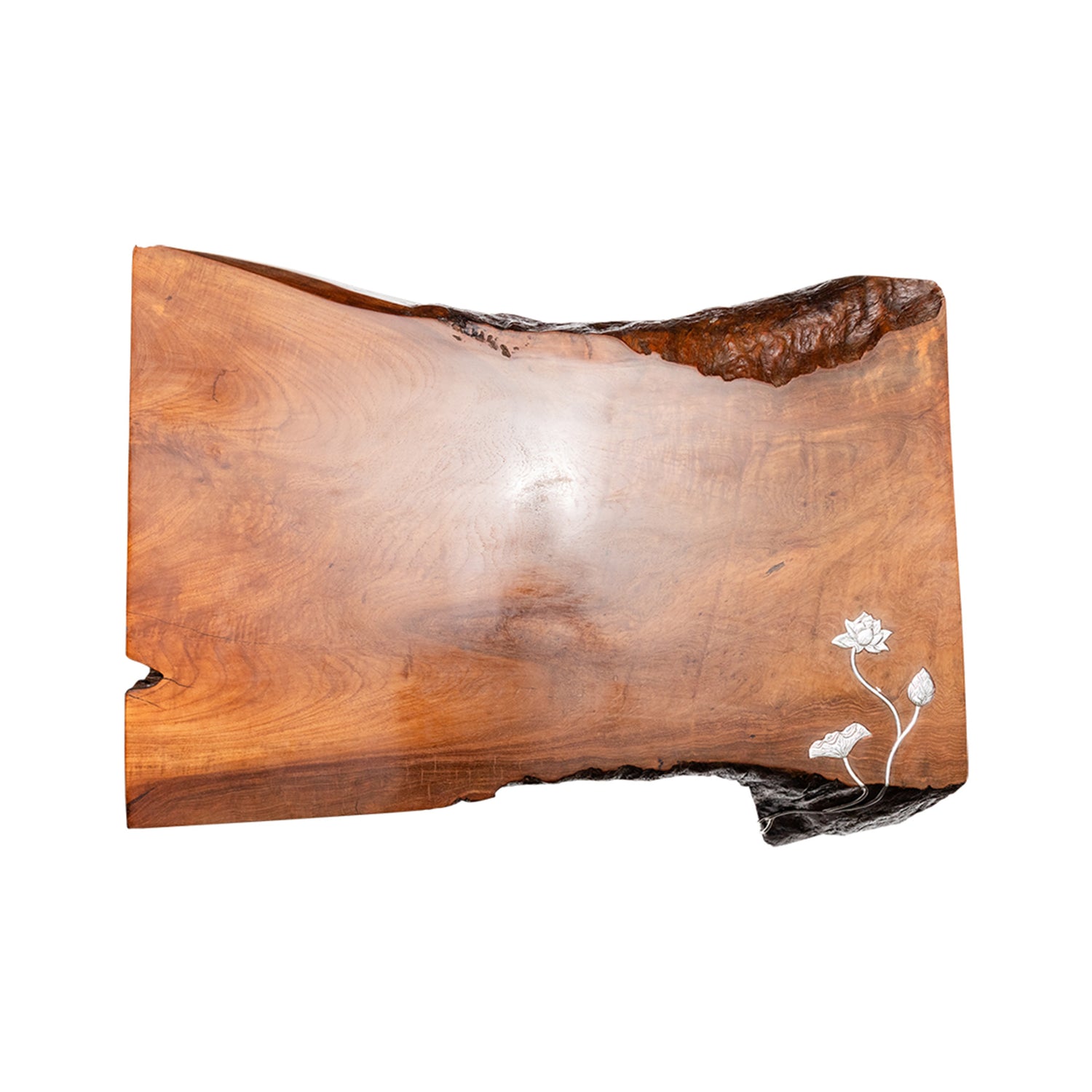 Floating Silver Lotus Teak Root Table