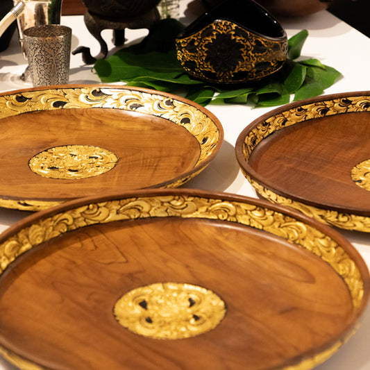 Hand-carved Teak Tray