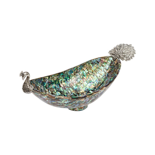 Peacock Abalone Shell Bowl
