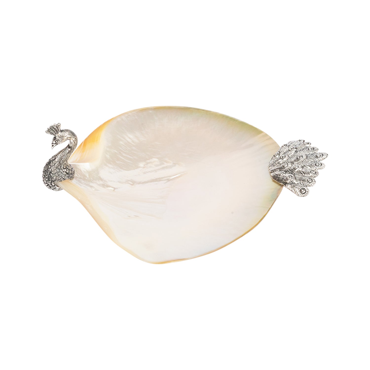 Mother of Pearl Plate with Peacock