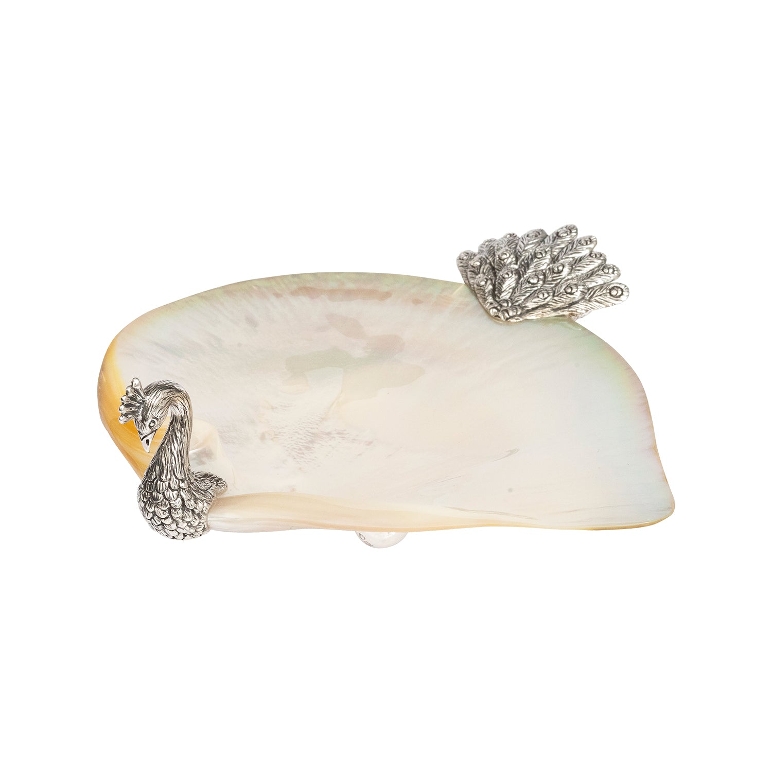 Mother of Pearl Plate with Peacock