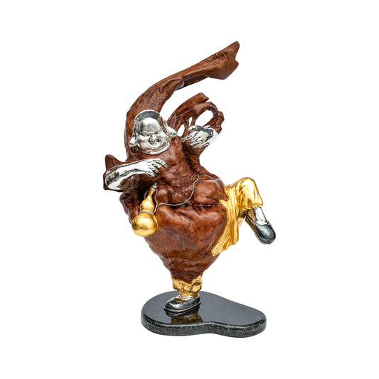 Happy Monk Sculpture with a Gourd