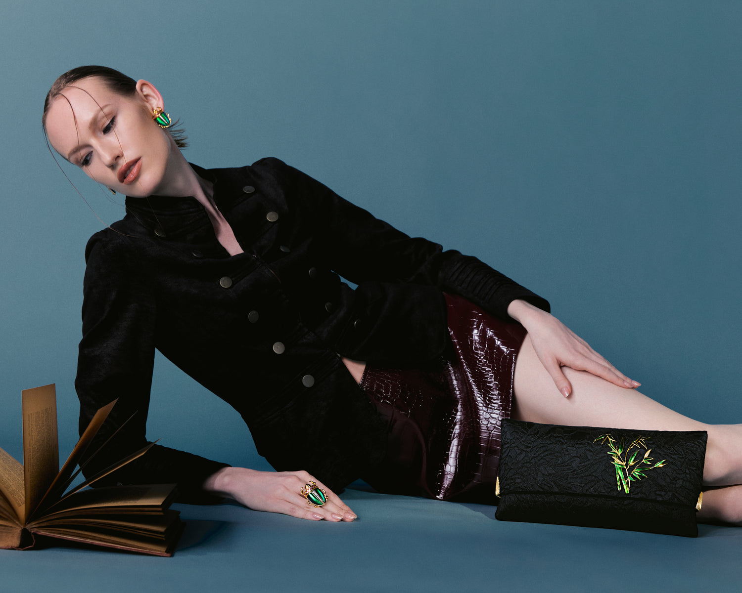 Scarab Beetle Ring with Diamond