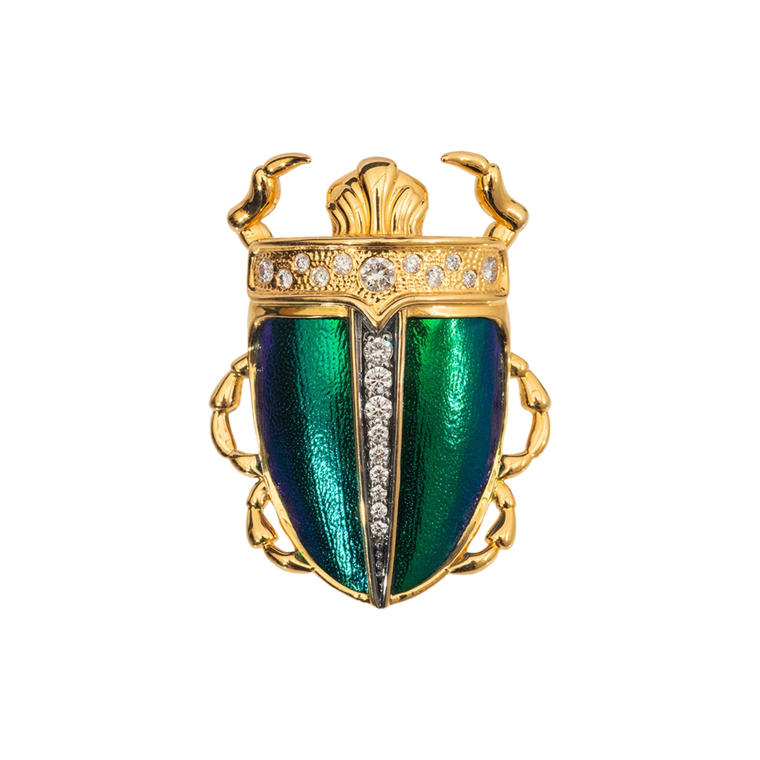Scarab Beetle Ring with Diamond