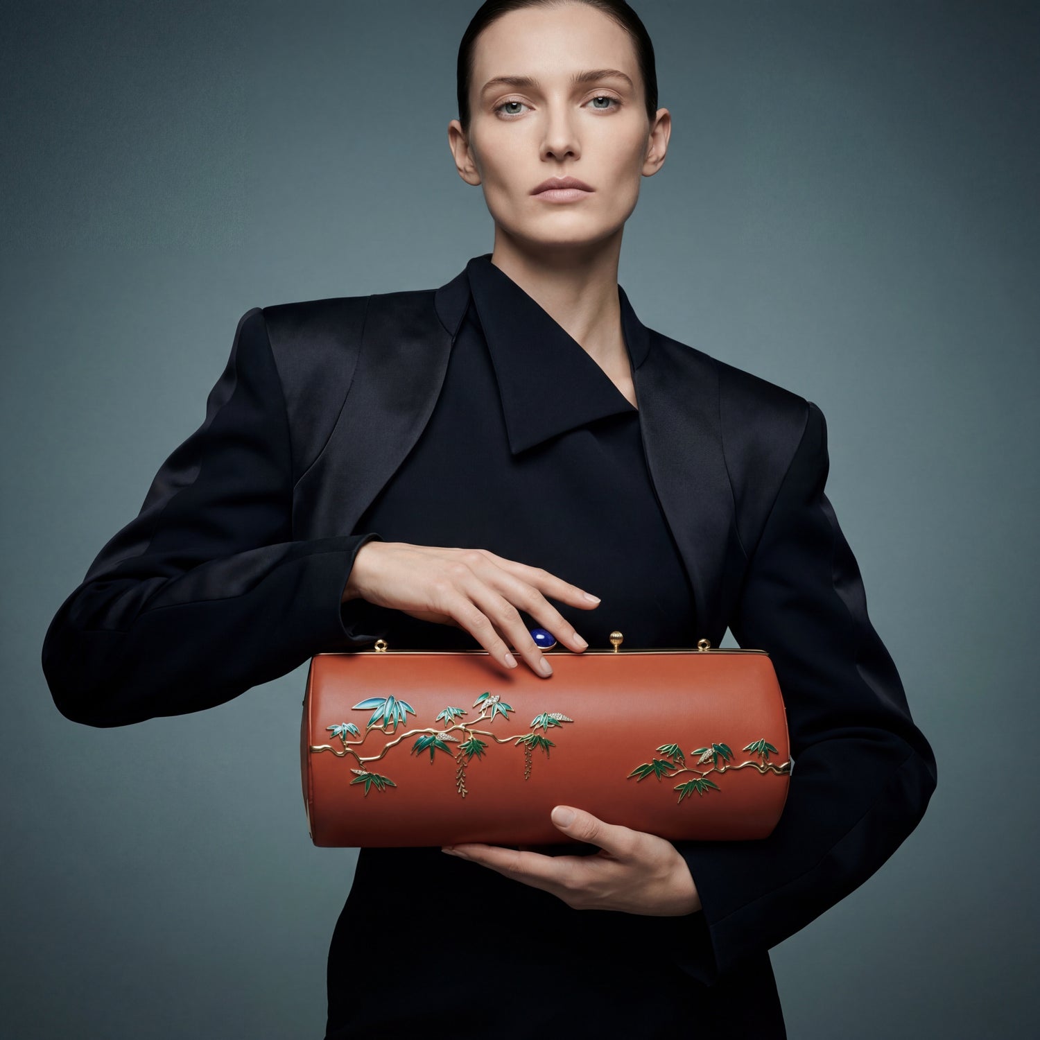 Scarab Bonsai Sunset Clutch with Diamond & Lapiz