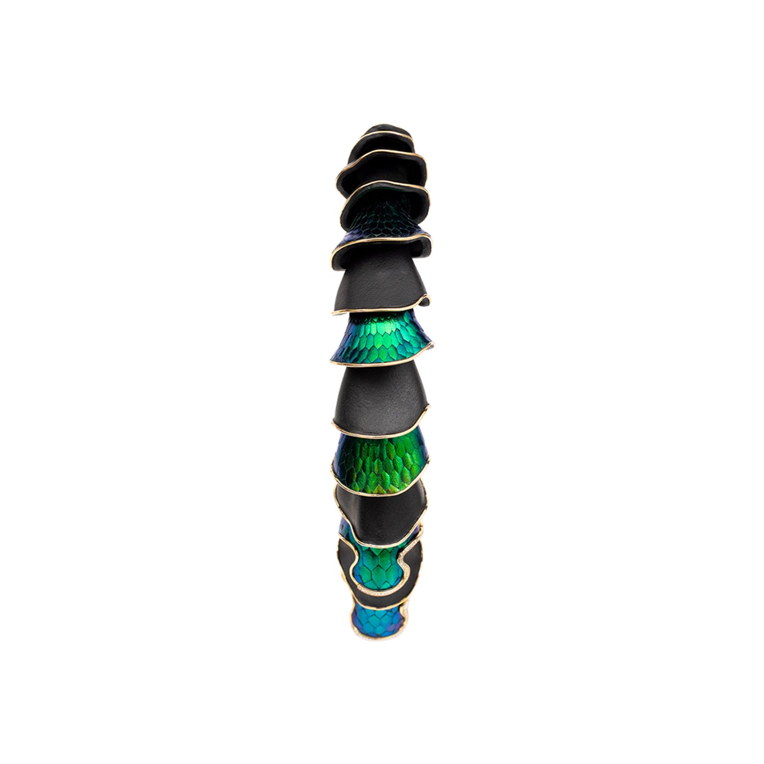 Cascading Scarab Necklace with Diamond & Pearl