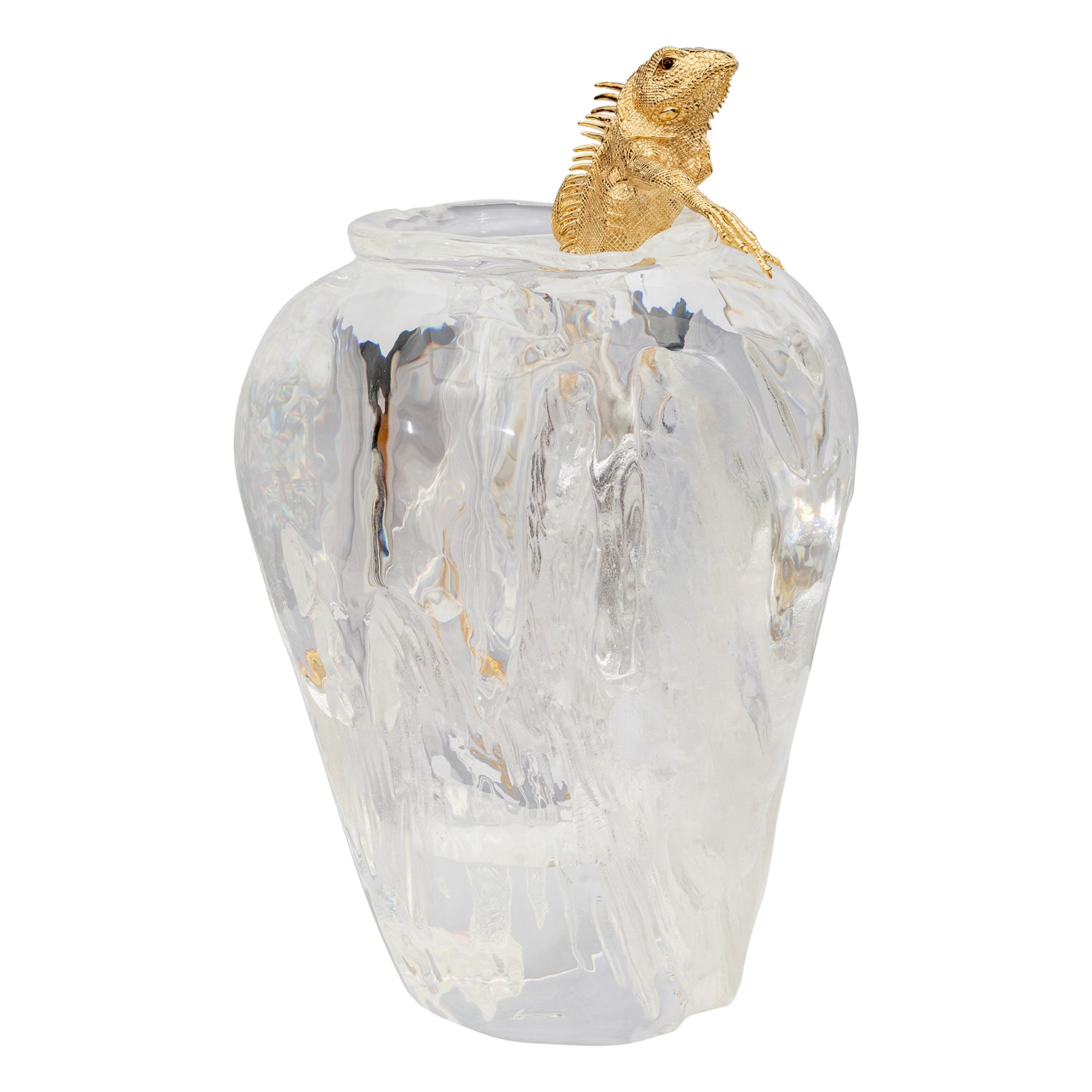 Morning Mist and Silver-Lit Vase with Iguana