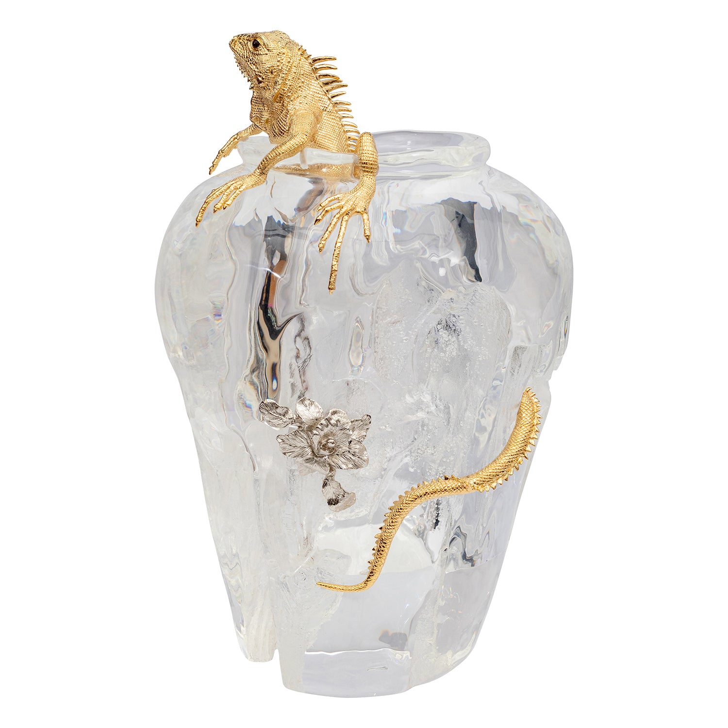 Morning Mist and Silver-Lit Vase with Iguana