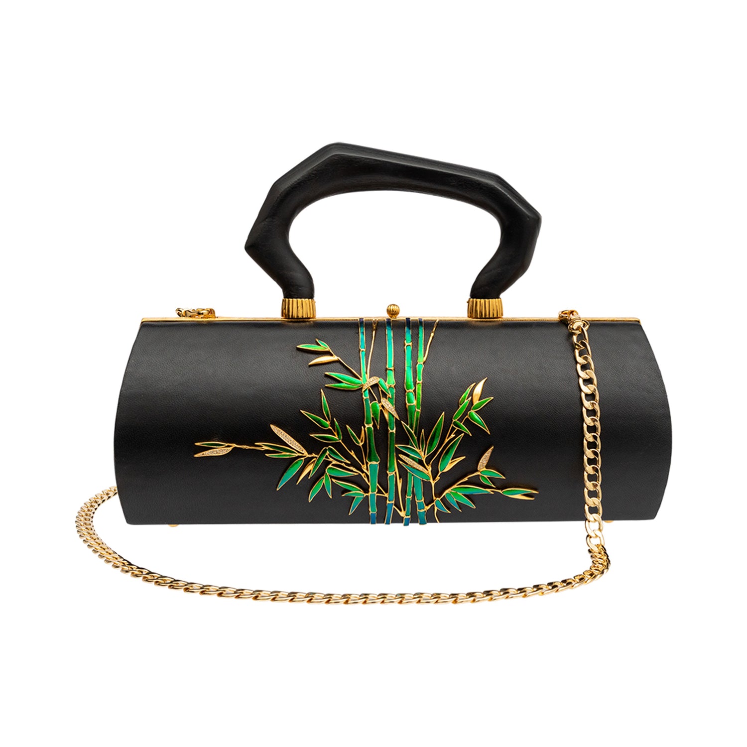 Scarab Bamboo Motif Handbag with Diamond