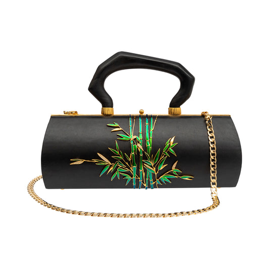 Scarab Bamboo Motif Handbag with Diamond