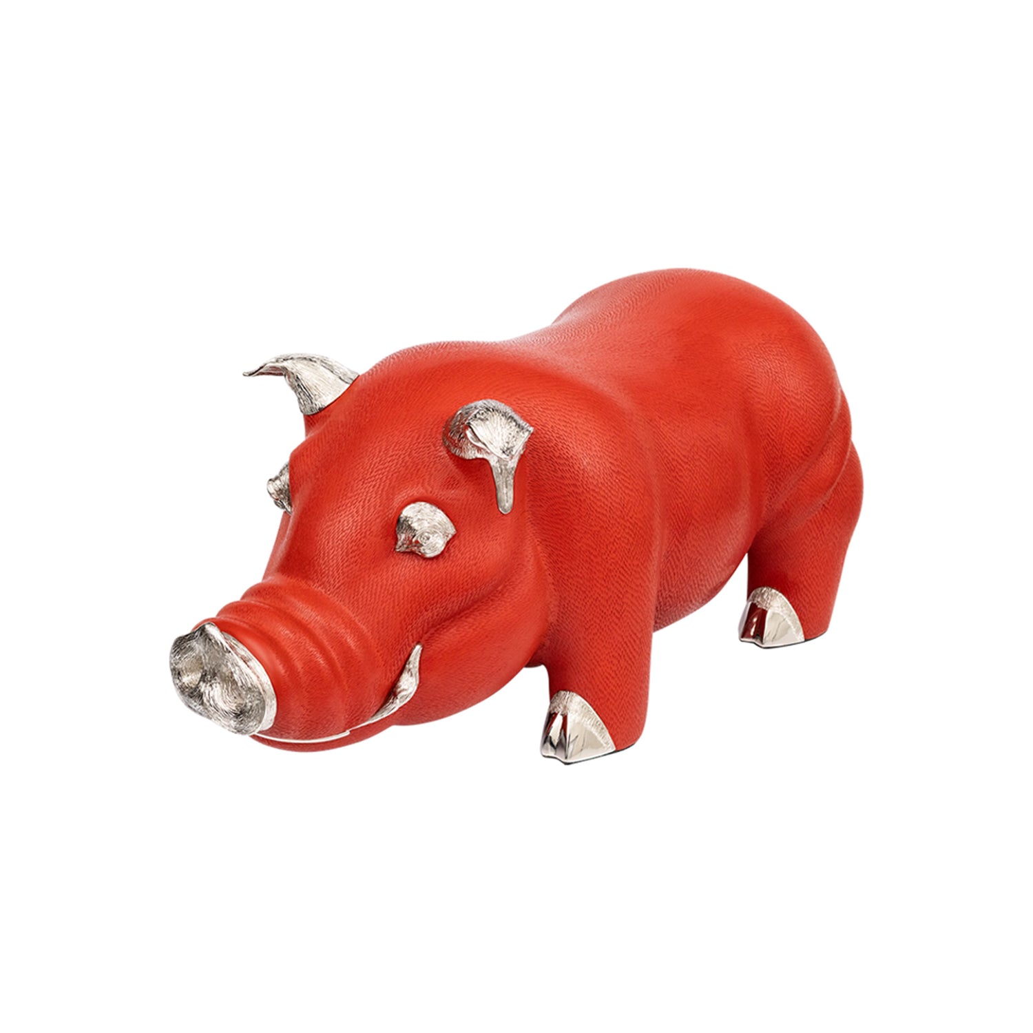 Red Lacquer Pig Stool