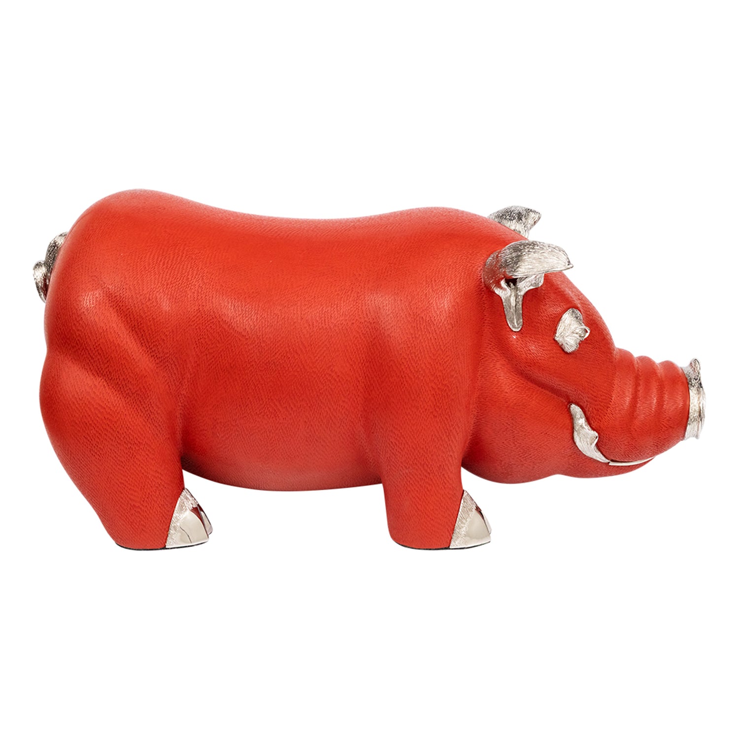 Red Lacquer Pig Stool