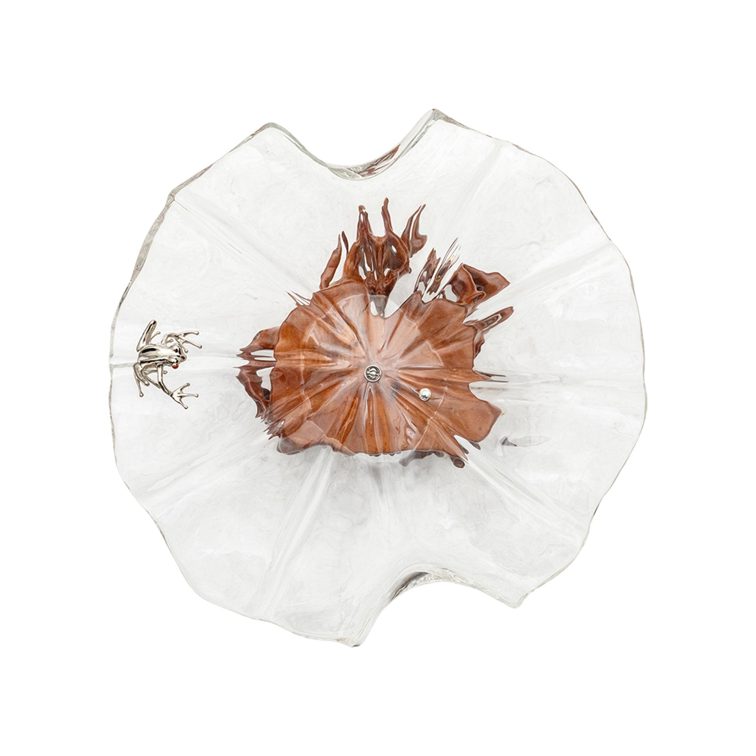 Frosted Leaf and Moonlit Frog Bowl