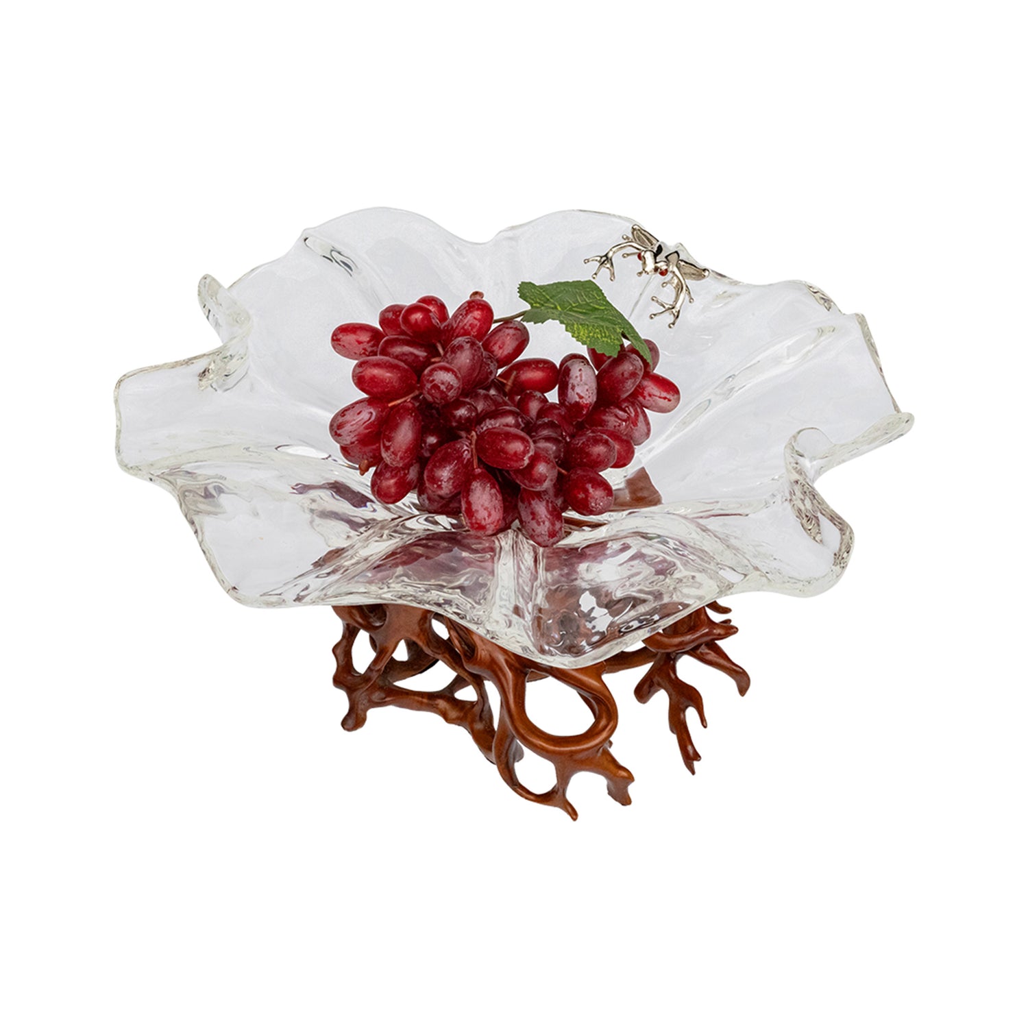 Frosted Leaf and Moonlit Frog Bowl