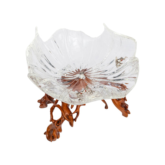 Frosted Leaf and Moonlit Frog Bowl