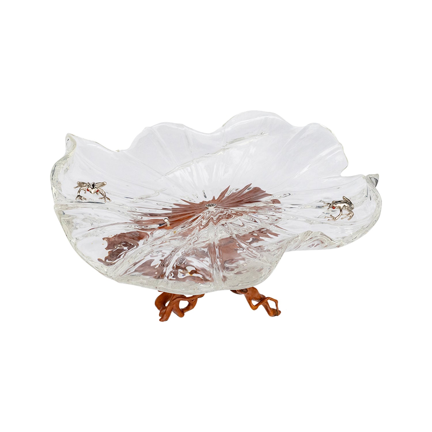 Frosted Leaf and Moonlit Frog Bowl