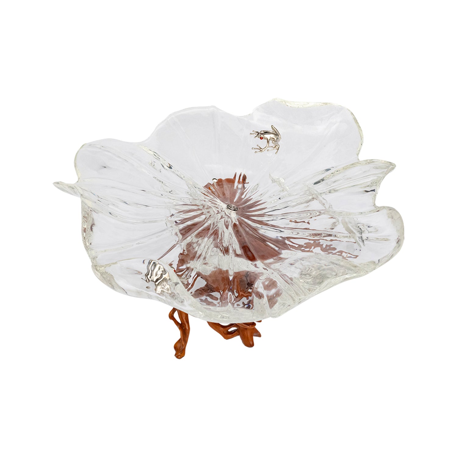 Frosted Leaf and Moonlit Frog Bowl