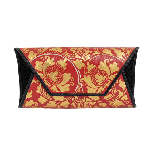 Bamboo ‘Envelope’ Clutch with Pearls