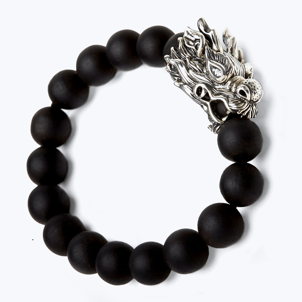 Chinese Zodiac Ebony Bead Bracelet - Year of the Dragon