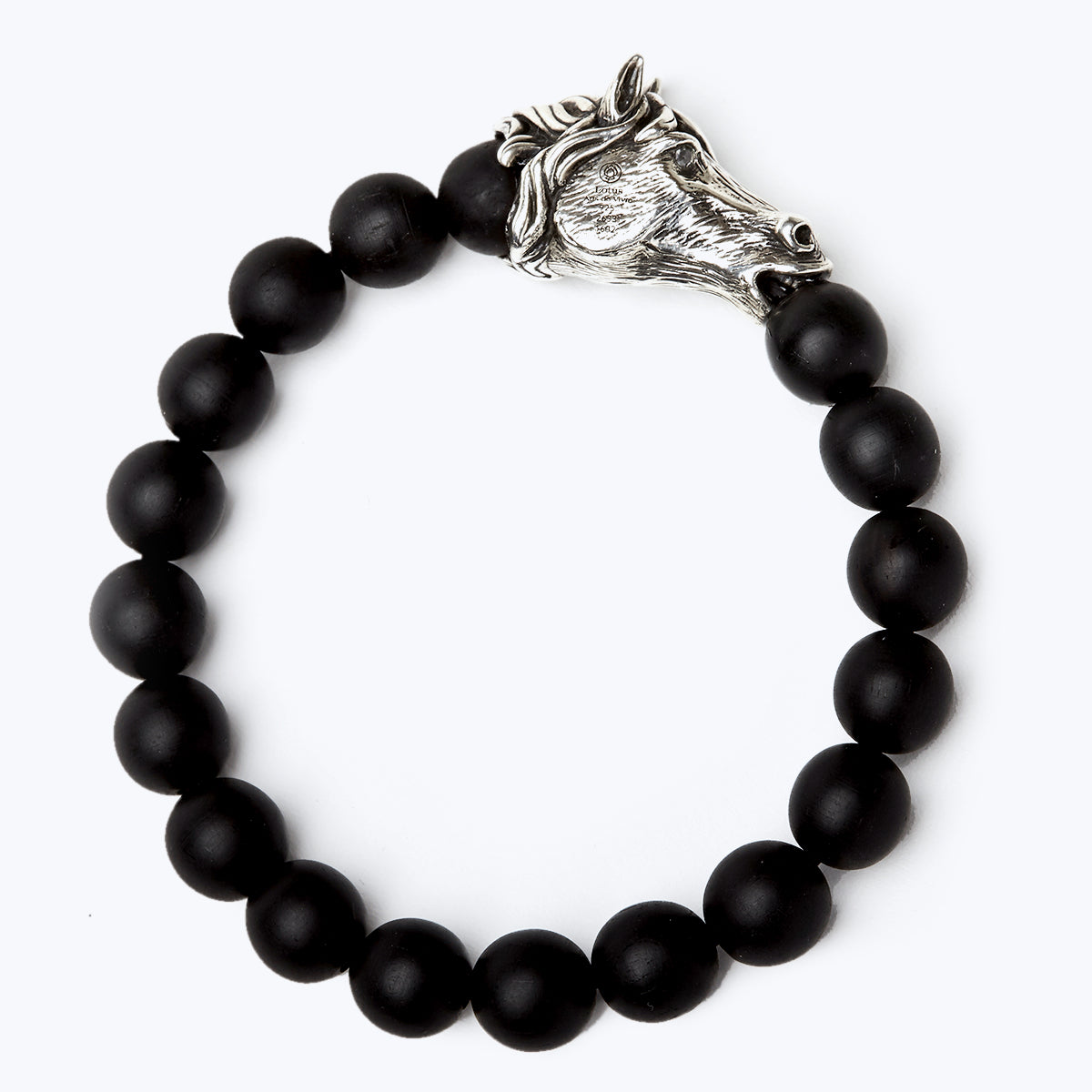 Chinese Zodiac Ebony Bead Bracelet - Year of the Horse