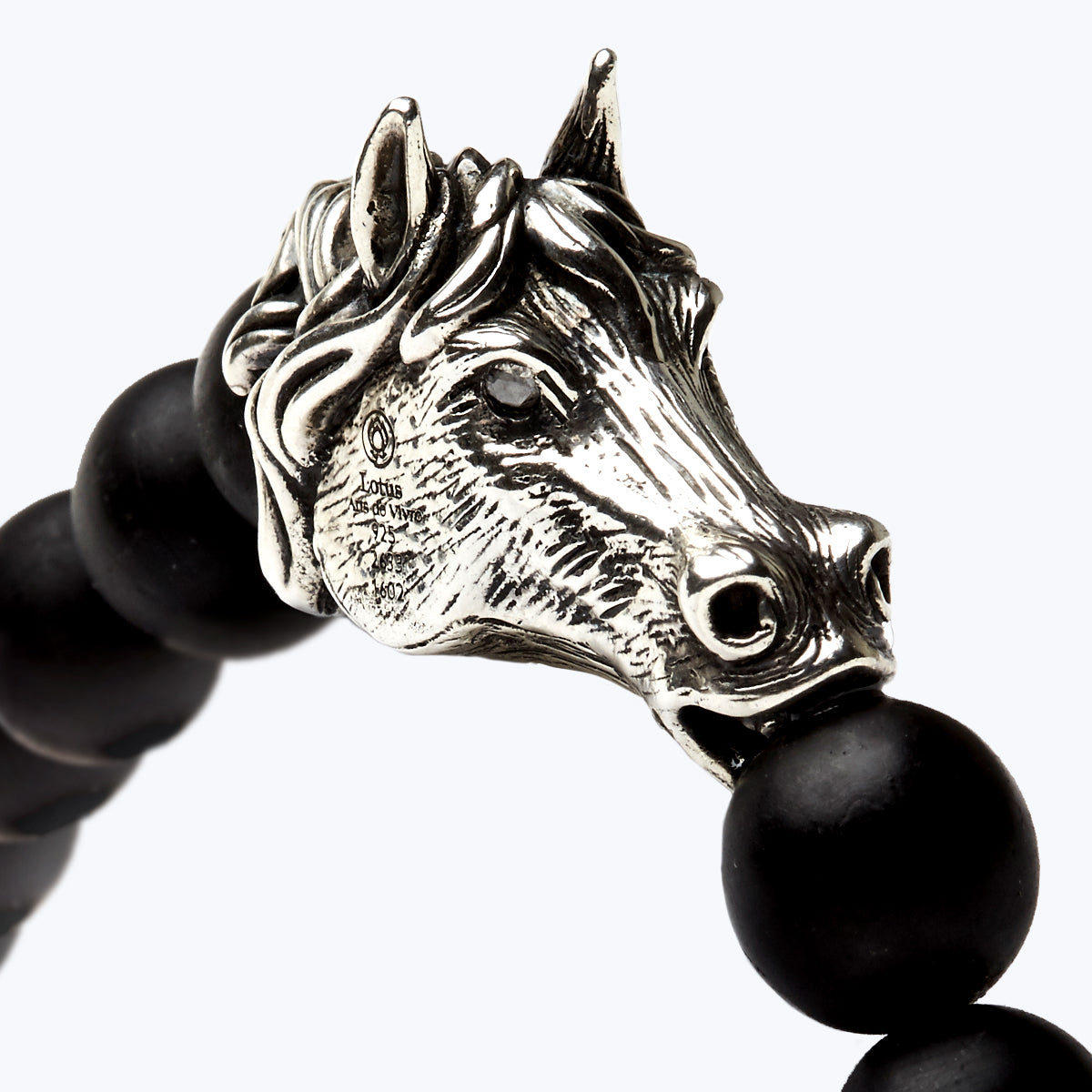 Chinese Zodiac Ebony Bead Bracelet - Year of the Horse