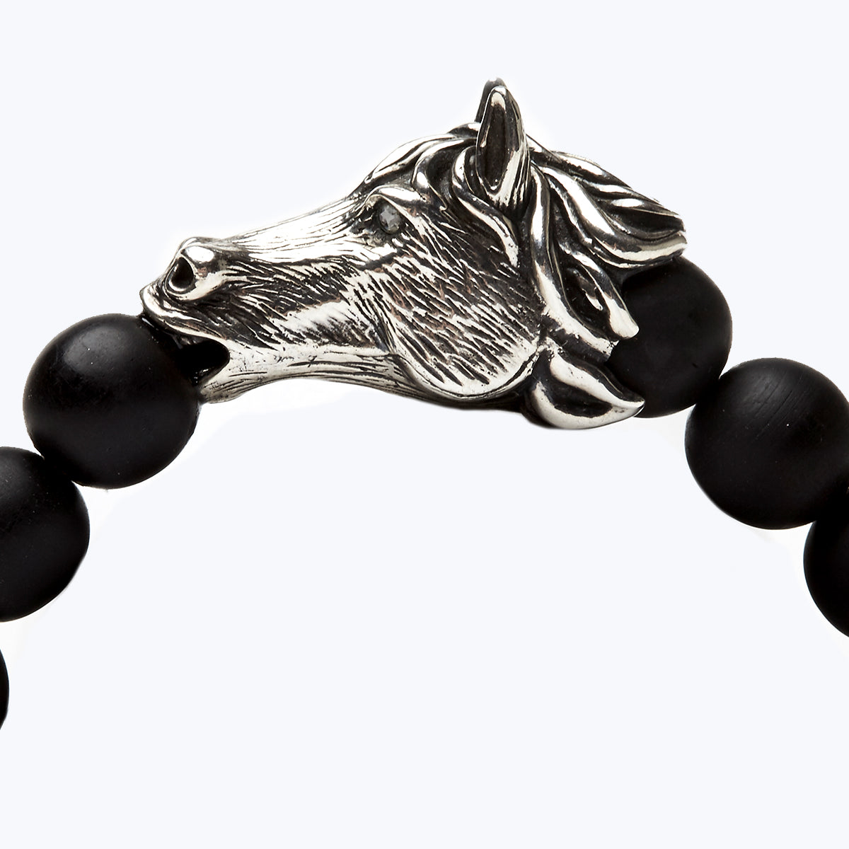 Chinese Zodiac Ebony Bead Bracelet - Year of the Horse