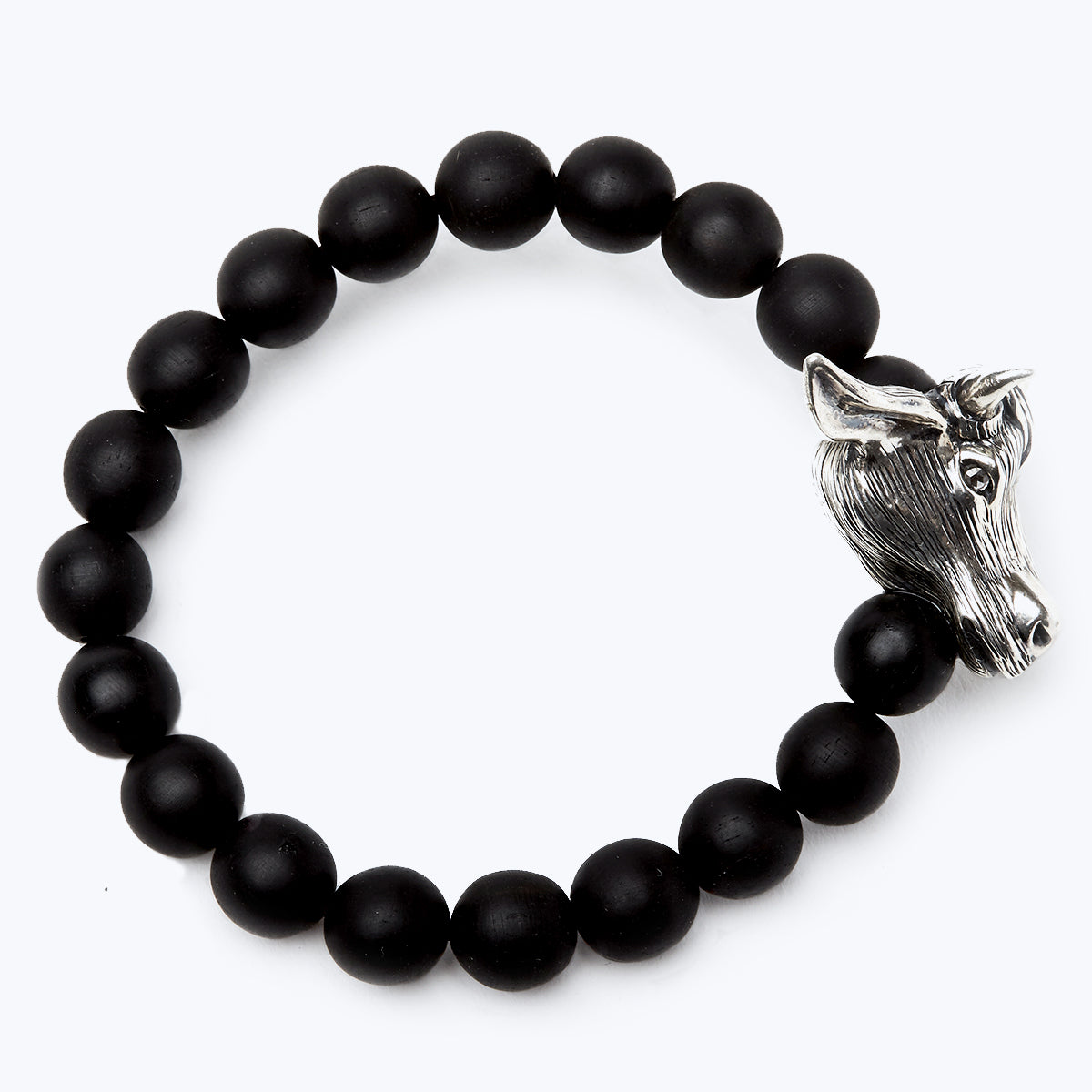 Chinese Zodiac Ebony Bead Bracelet - Year of the Ox