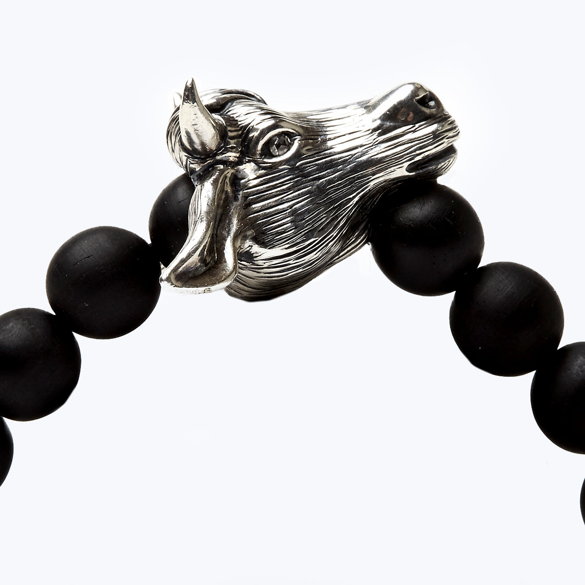 Chinese Zodiac Ebony Bead Bracelet - Year of the Ox