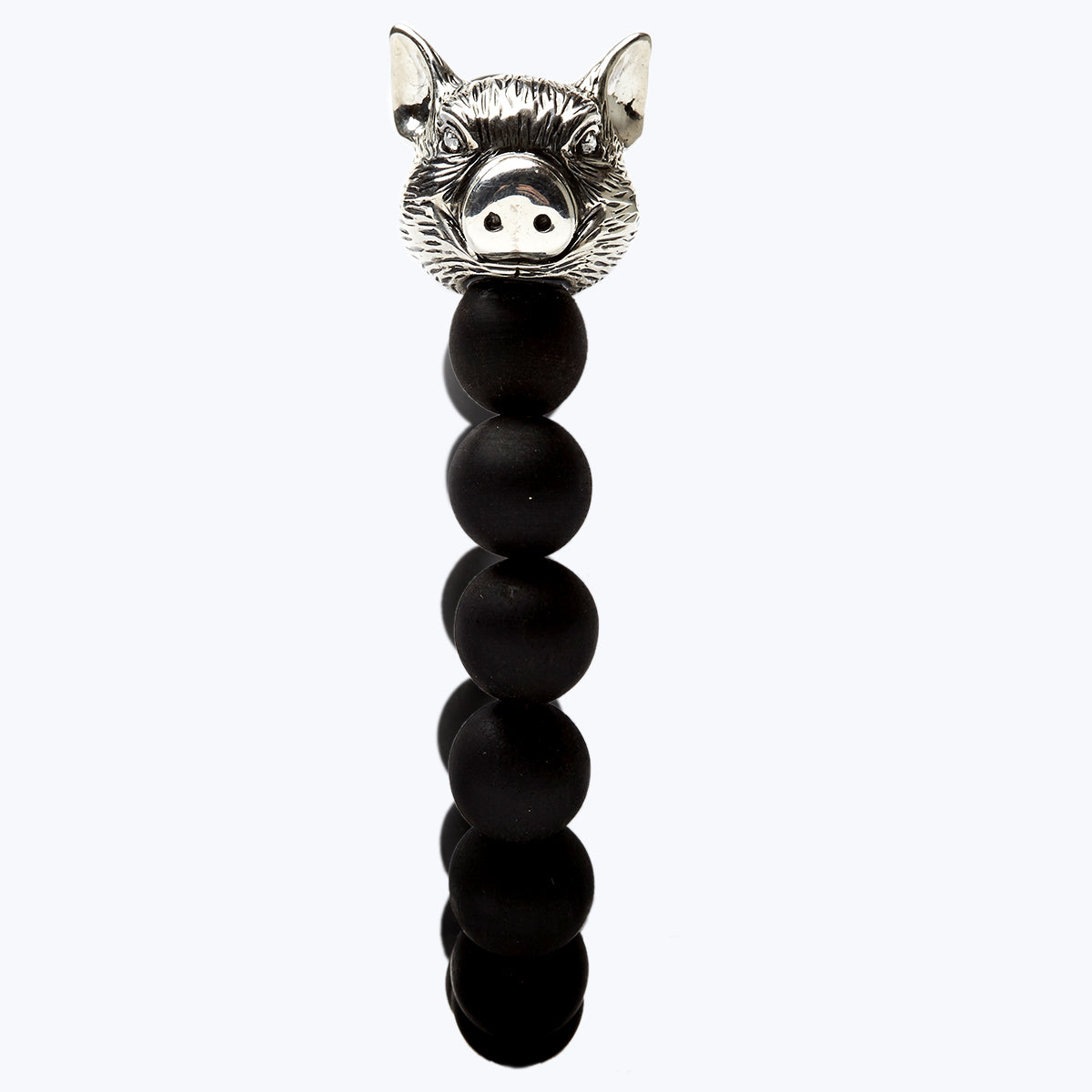 Chinese Zodiac Ebony Bead Bracelet - Year of the Pig