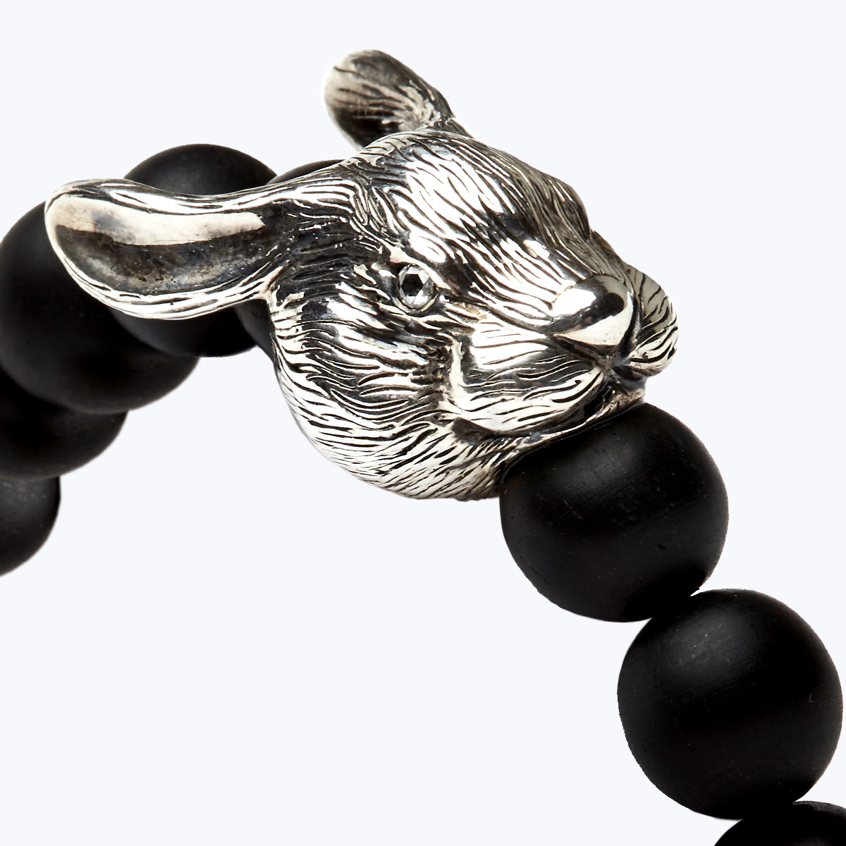 Chinese Zodiac Ebony Bead Bracelet - Year of the Rabbit