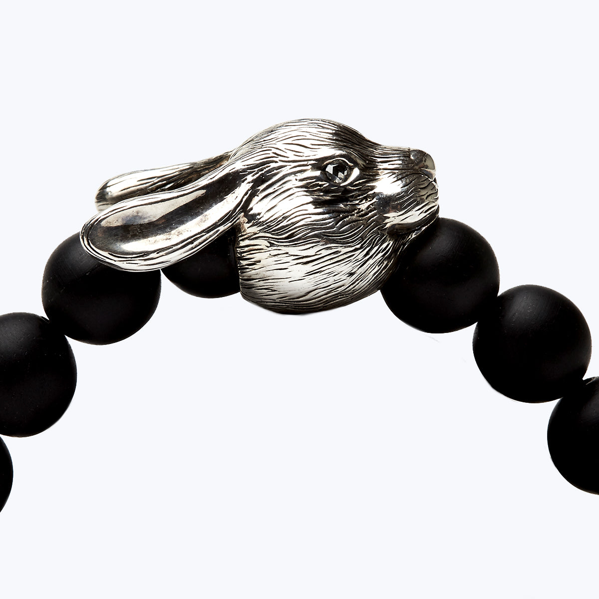 Chinese Zodiac Ebony Bead Bracelet - Year of the Rabbit