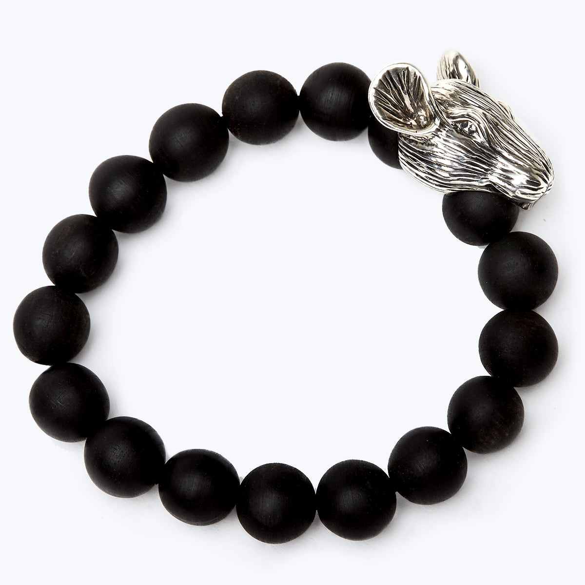 Chinese Zodiac Ebony Bead Bracelet - Year of the Rat