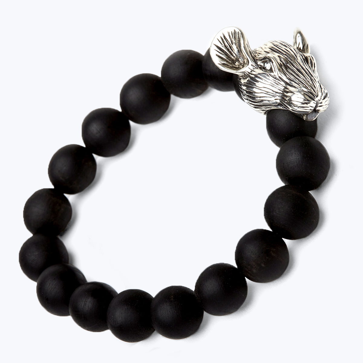 Chinese Zodiac Ebony Bead Bracelet - Year of the Rat