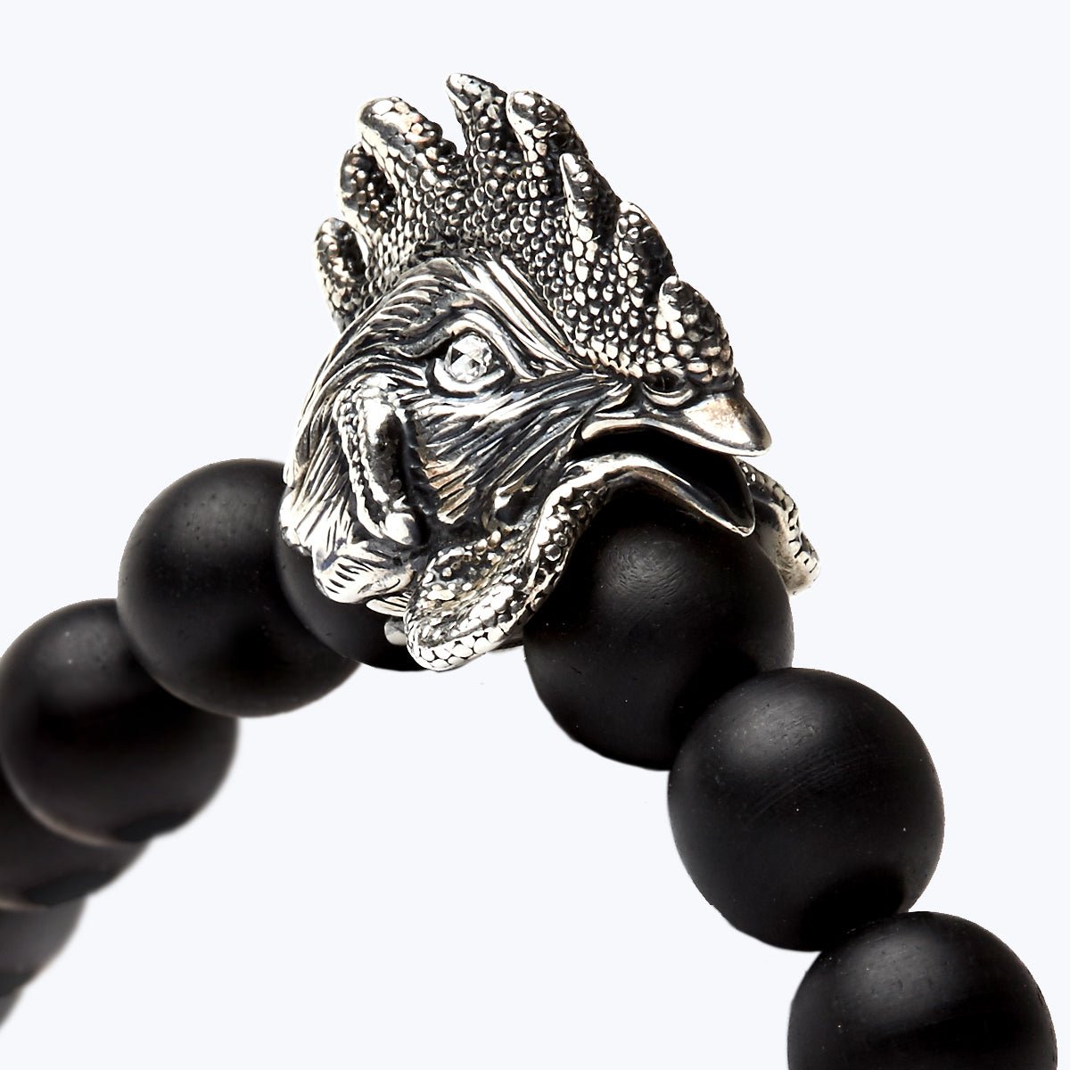 Chinese Zodiac Ebony Bead Bracelet - Year of the Rooster