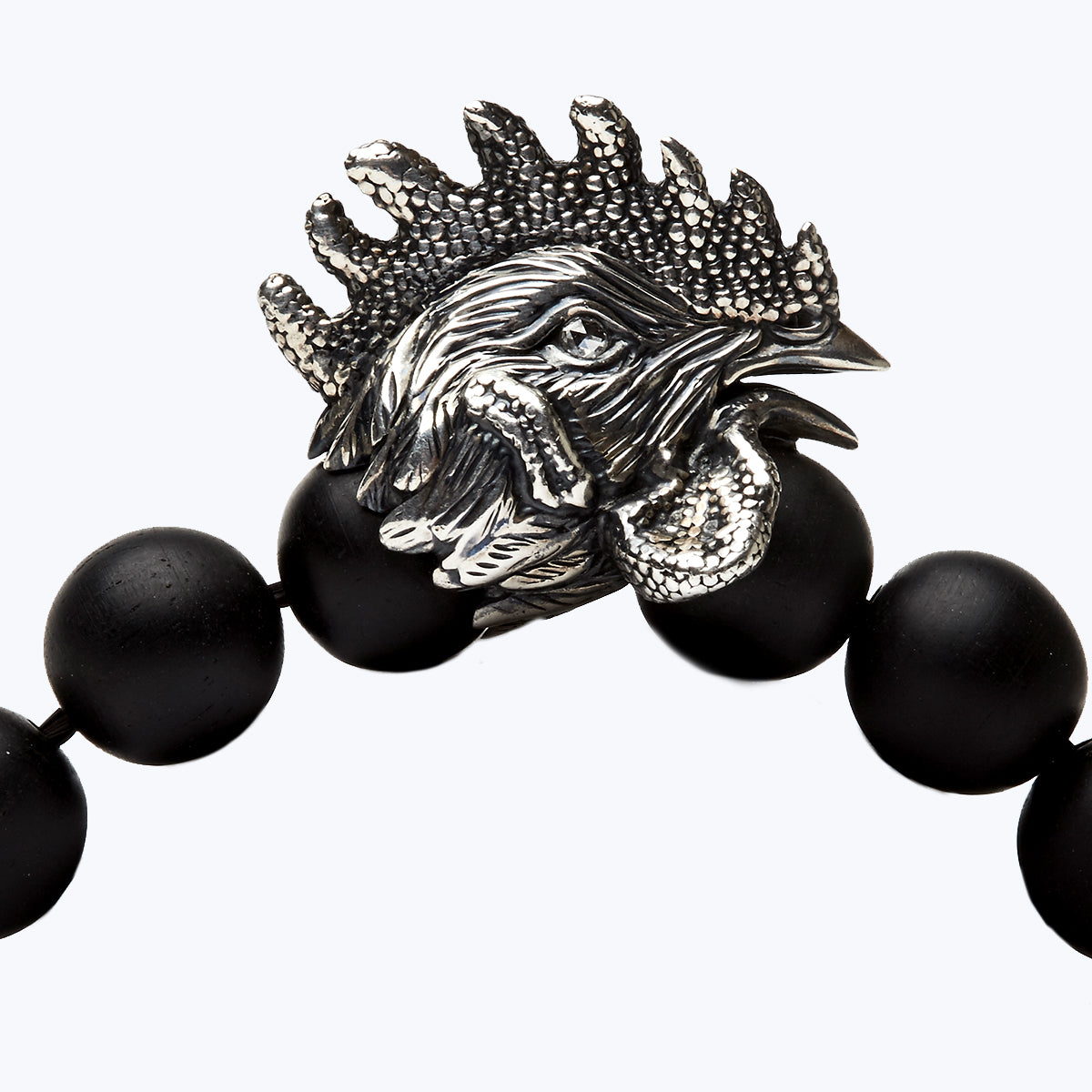 Chinese Zodiac Ebony Bead Bracelet - Year of the Rooster