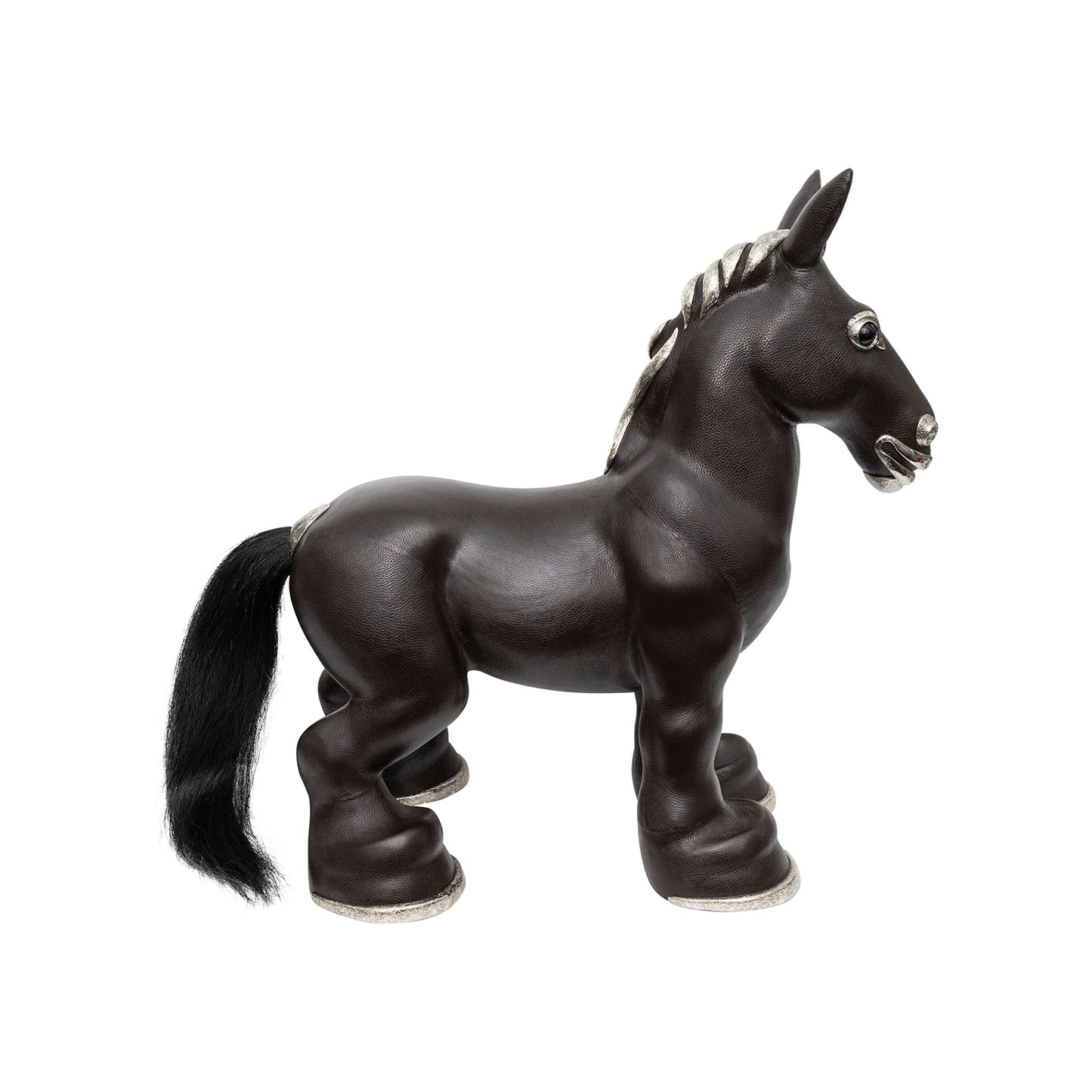 Brown leather Horse stool
