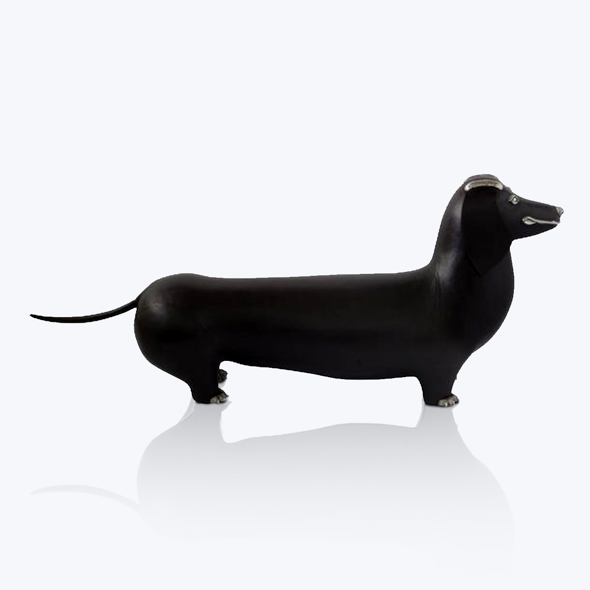 Brown Leather Sausage Dog Stool