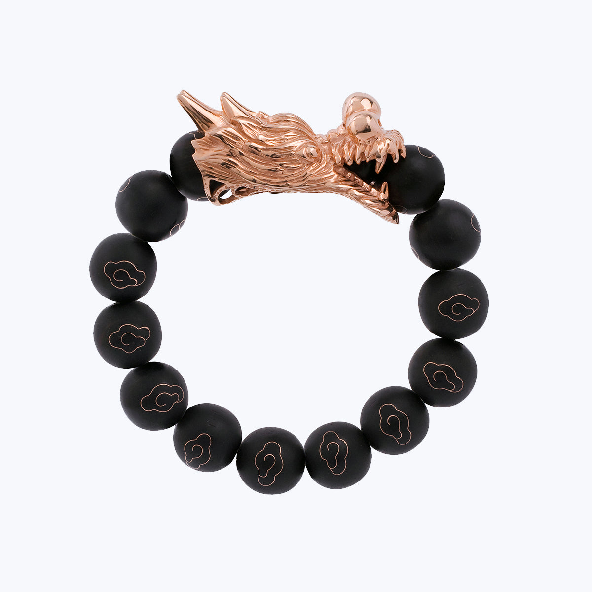 Silver Dragon Bracelet in Pink gold