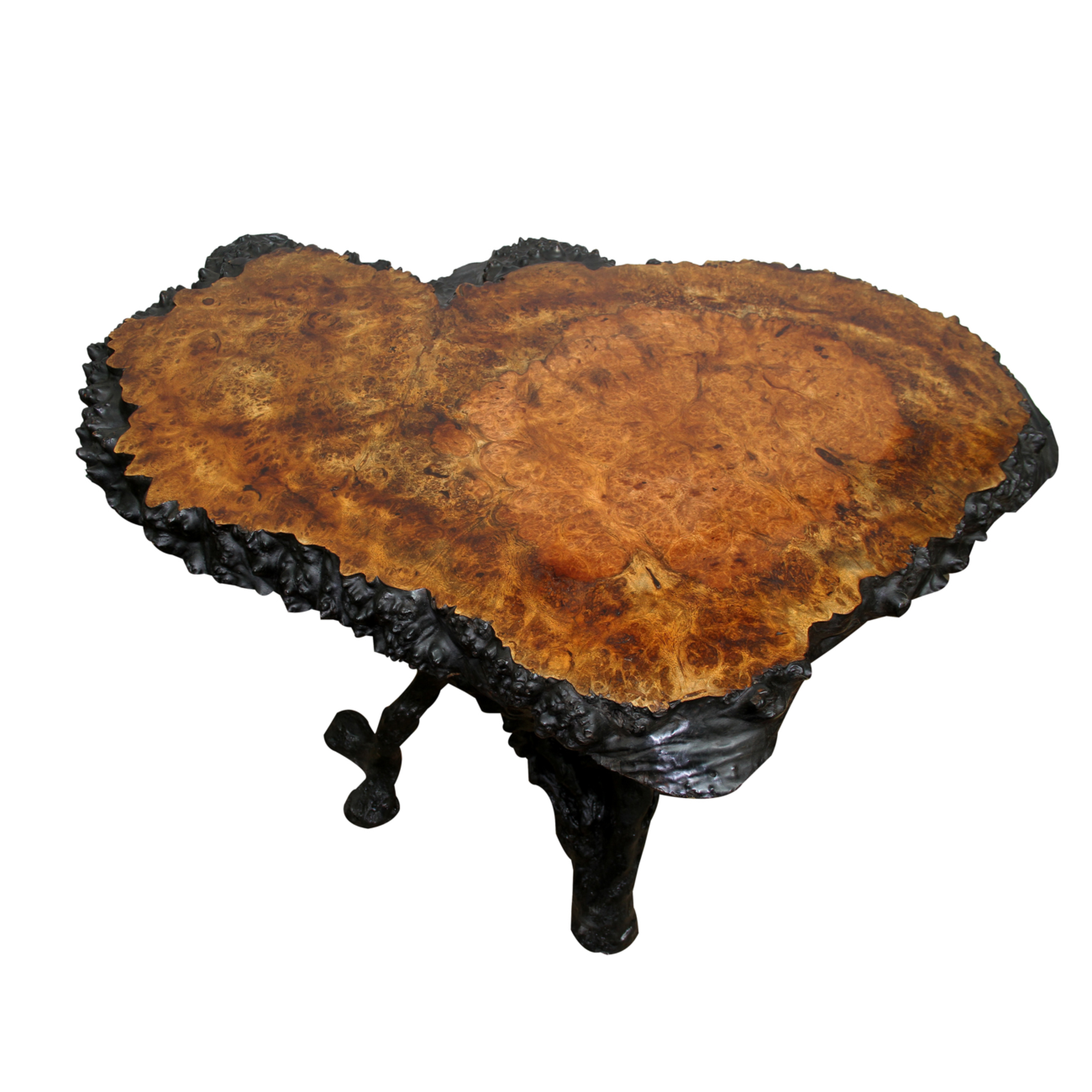Japanese Burl Wood Table #L