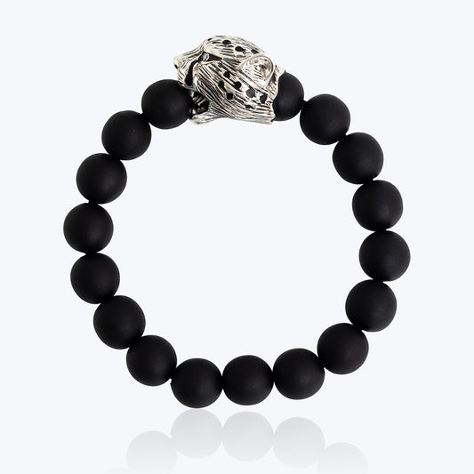 Mala Beads Bracelet with Cheetah
