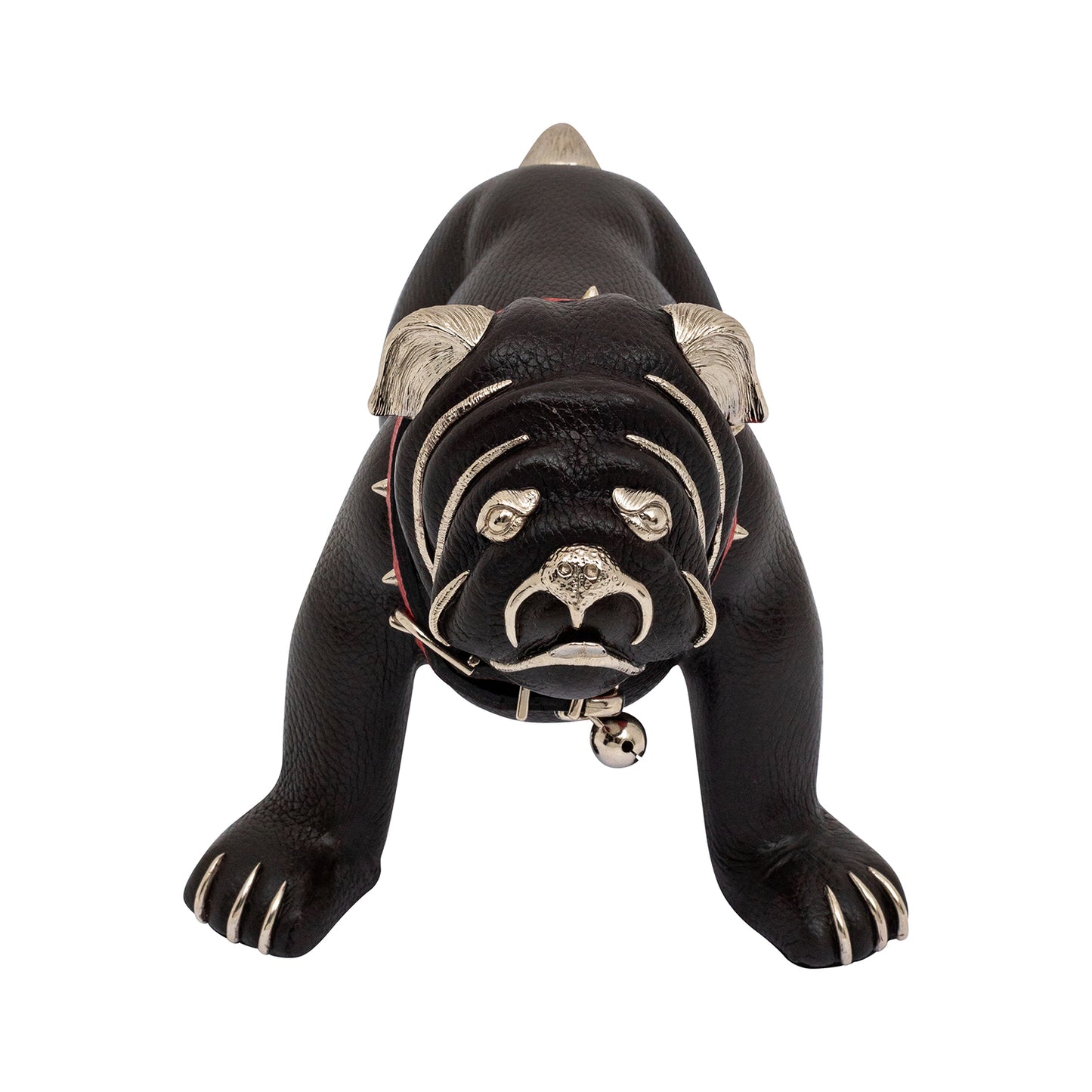 Bulldog Paperweight with a Red Leather Collar